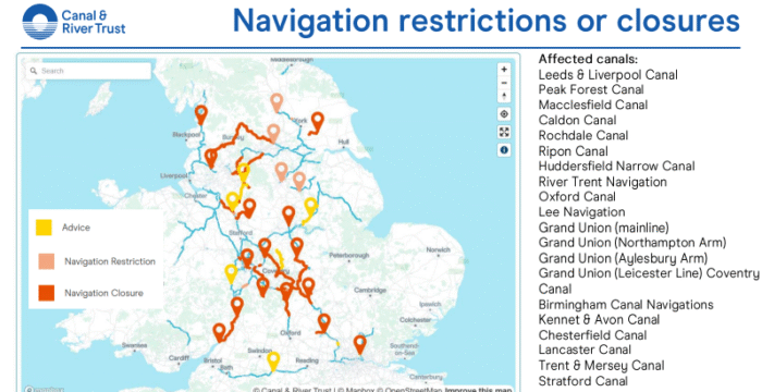 Case Study UK Canal Restrictions 2025