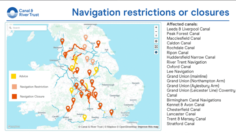 UK Canal Restrictions 2025